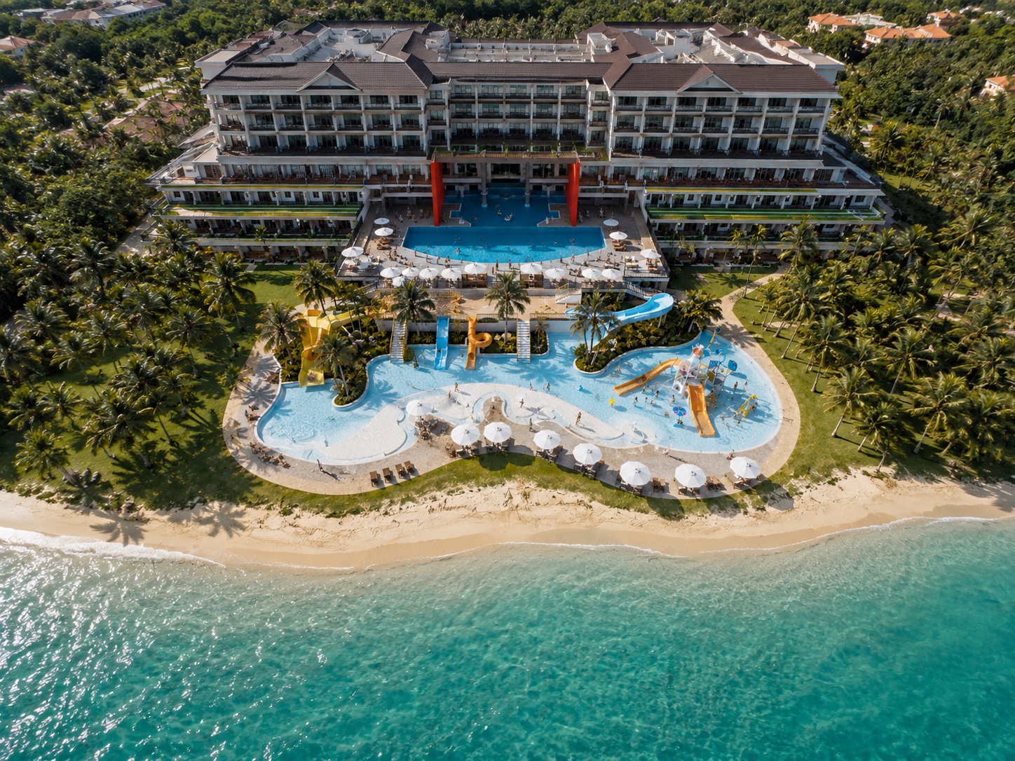 Aerial view of Portrait Resort on the Port Dickson beachfront